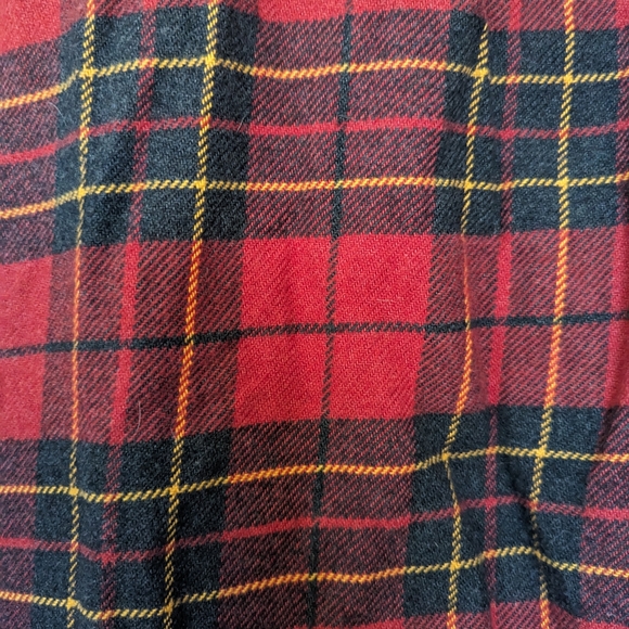 W&B J.Crew Flannel shirt (red, black, yellow) - Picture 3 of 5